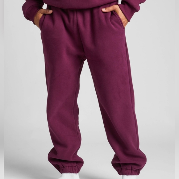 🥰2 Pc SeT ❤️NIP❤️ Comfrt TRAVEL ESSENTIALS HOODIE & PANTS S/M Plum - Picture 10 of 16